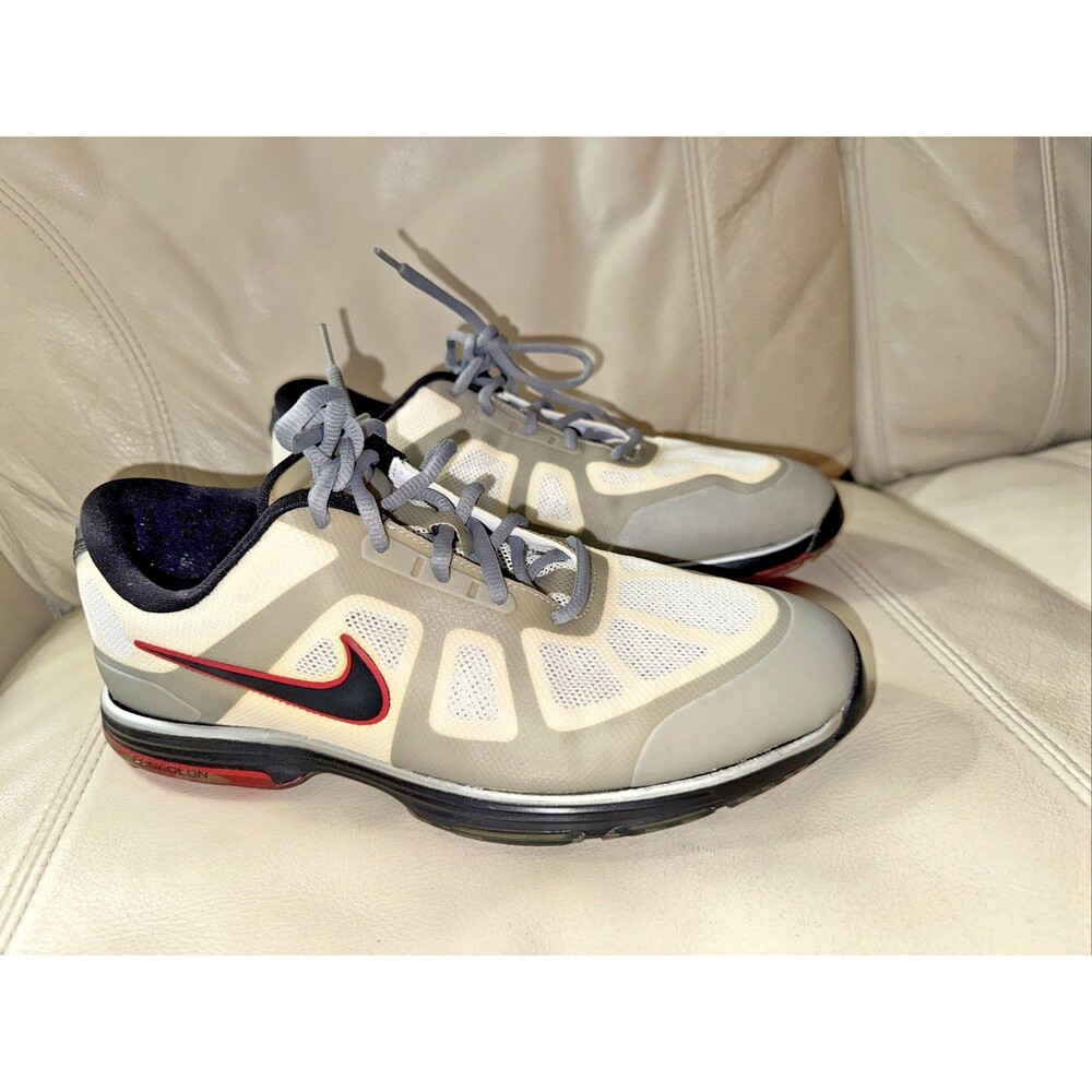 Nike Lunarlon Golf Shoes Men's Size 9.5 W Hyperfuse White Grey